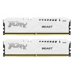 Озу Kingston DDR5 32GB (2x16GB) 6400Mhz FURY Beast White (KF564C32BWEK2-32) (Восстановлено продавцом, 787460)