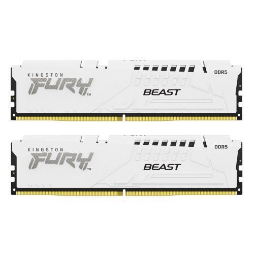 Озп Kingston DDR5 32GB (2x16GB) 6400Mhz FURY Beast White (KF564C32BWEK2-32) (Відновлено продавцем, 787460) купити з перевіркою сумісності: огляд, характеристики, ціна у Києві, Львові, Вінниці, Хмельницькому, Івано-Франківську, Україні | інтернет-магазин TELEMART.UA фото