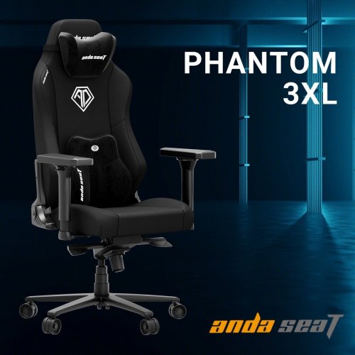 Игровое кресло Anda Seat Phantom 3 XL Fabric (AD18XL-52-B-F-B01) Black купить в Украине: Киев, Днепр, Харьков, Одесса  | Низкая цена, отзывы, характеристики от TELEMART фото