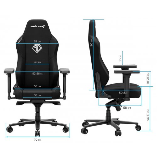 Купити Ігрове крісло Anda Seat Phantom 3 XL Fabric (AD18XL-52-G-F-G01) Gray - ціна в Києві, Львові, Вінниці, Хмельницькому, Франківську, Україні | інтернет-магазин TELEMART.UA фото