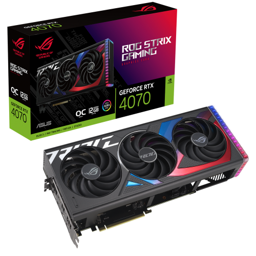 Купить Видеокарта Asus ROG GeForce RTX 4070 Strix OC 12288MB (ROG-STRIX-RTX4070-O12G-GAMING) (Восстановлено продавцом, 787475) с проверкой совместимости: обзор, характеристики, цена в Киеве, Днепре, Одессе, Харькове, Украине | интернет-магазин TELEMART.UA фото