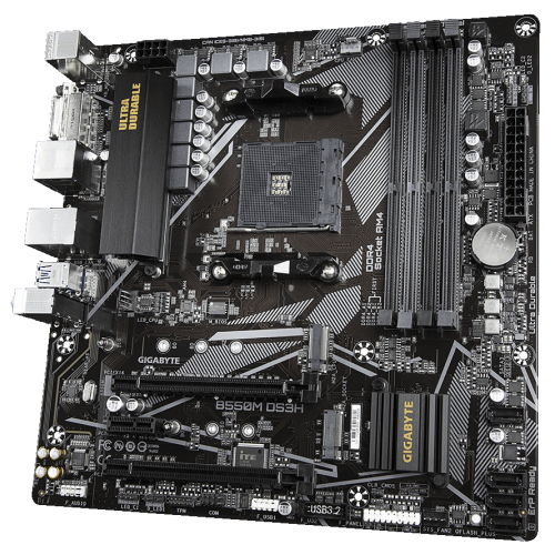 Уцінка материнська плата Gigabyte B550M DS3H (sAM4, AMD B550) (Сліди використання, 787489) купити з перевіркою сумісності: огляд, характеристики, ціна у Києві, Львові, Вінниці, Хмельницькому, Івано-Франківську, Україні | інтернет-магазин TELEMART.UA фото