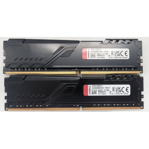 Озп Kingston DDR4 16GB (2x8GB) 3200Mhz FURY Beast Black (KF432C16BBK2/16) (Відновлено продавцем, 787585) купити з перевіркою сумісності: огляд, характеристики, ціна у Києві, Львові, Вінниці, Хмельницькому, Івано-Франківську, Україні | інтернет-магазин TELEMART.UA фото