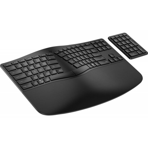 Купити Клавіатура HP 960 Ergonomic Wireless (7E755AA) Black - ціна в Києві, Львові, Вінниці, Хмельницькому, Франківську, Україні | інтернет-магазин TELEMART.UA фото