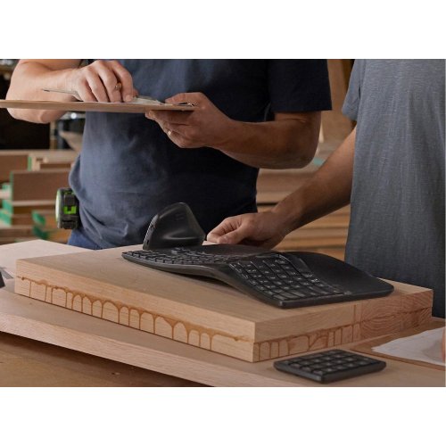 Купити Клавіатура HP 960 Ergonomic Wireless (7E755AA) Black - ціна в Києві, Львові, Вінниці, Хмельницькому, Франківську, Україні | інтернет-магазин TELEMART.UA фото