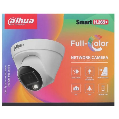 IP-камера Dahua DH-IPC-HDW1239T1-LED 2MP 2.­8mm (99-00020129) купити в Україні: Київ, Львів, Хмельницький, Тернопіль, Івано-Франківськ | Низька ціна, відгуки, характеристики від TELEMART фото