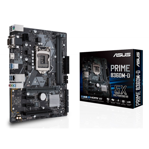 Купить Материнская плата Asus PRIME B360M-D (s1151-V2, Intel B360) (Восстановлено продавцом, 788038) с проверкой совместимости: обзор, характеристики, цена в Киеве, Днепре, Одессе, Харькове, Украине | интернет-магазин TELEMART.UA фото