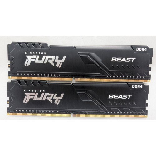 Купить Озу Kingston DDR4 16GB (2x8GB) 3200Mhz FURY Beast Black (KF432C16BBK2/16) (Восстановлено продавцом, 788117) с проверкой совместимости: обзор, характеристики, цена в Киеве, Днепре, Одессе, Харькове, Украине | интернет-магазин TELEMART.UA фото