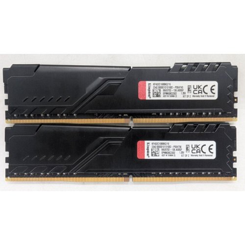 Купить Озу Kingston DDR4 16GB (2x8GB) 3200Mhz FURY Beast Black (KF432C16BBK2/16) (Восстановлено продавцом, 788117) с проверкой совместимости: обзор, характеристики, цена в Киеве, Днепре, Одессе, Харькове, Украине | интернет-магазин TELEMART.UA фото