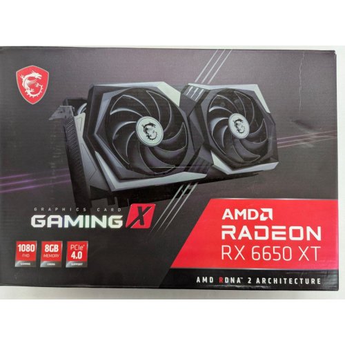 Відеокарта MSI Radeon RX 6650 XT Gaming X 8192MB (Radeon RX 6650 XT GAMING X 8G) (Відновлено продавцем, 788125) купити з перевіркою сумісності: огляд, характеристики, ціна у Києві, Львові, Вінниці, Хмельницькому, Івано-Франківську, Україні | інтернет-магазин TELEMART.UA фото