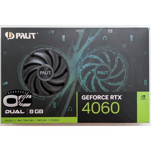 Відеокарта Palit GeForce RTX 4060 Dual OC 8192MB (NE64060T19P1-1070D) (Відновлено продавцем, 788247) купити з перевіркою сумісності: огляд, характеристики, ціна у Києві, Львові, Вінниці, Хмельницькому, Івано-Франківську, Україні | інтернет-магазин TELEMART.UA фото