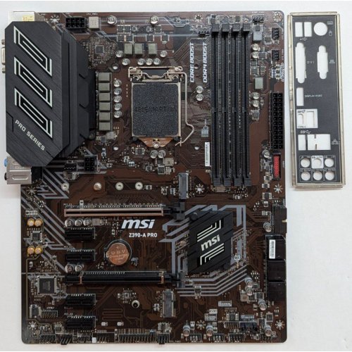 Купить Материнская плата MSI Z390-A PRO (s1151-v2, Intel Z390) (Восстановлено продавцом, 788253) с проверкой совместимости: обзор, характеристики, цена в Киеве, Днепре, Одессе, Харькове, Украине | интернет-магазин TELEMART.UA фото