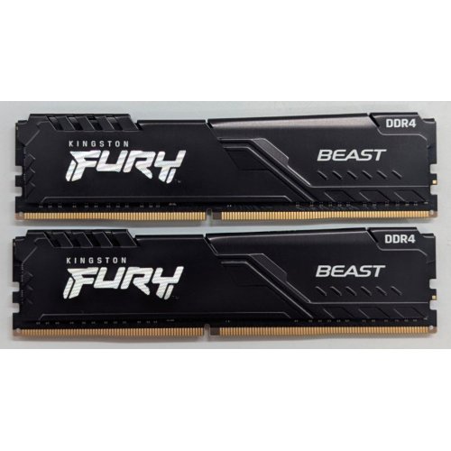 Купить Озу Kingston DDR4 32GB (2x16GB) 3600Mhz FURY Beast Black (KF436C18BBK2/32) (Восстановлено продавцом, 788290) с проверкой совместимости: обзор, характеристики, цена в Киеве, Днепре, Одессе, Харькове, Украине | интернет-магазин TELEMART.UA фото