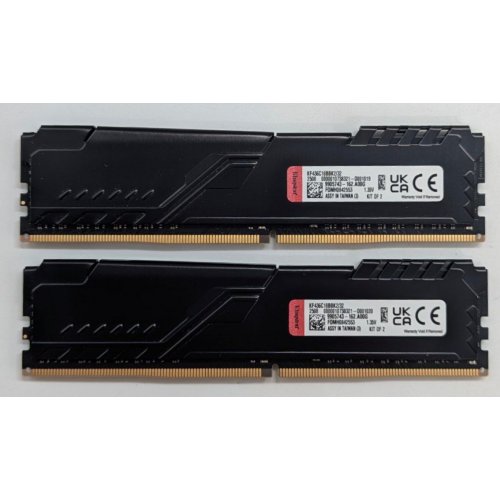 Купить Озу Kingston DDR4 32GB (2x16GB) 3600Mhz FURY Beast Black (KF436C18BBK2/32) (Восстановлено продавцом, 788290) с проверкой совместимости: обзор, характеристики, цена в Киеве, Днепре, Одессе, Харькове, Украине | интернет-магазин TELEMART.UA фото