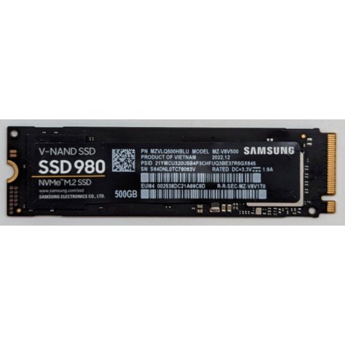 Купить Ssd-диск Samsung 980 V-NAND MLC 500GB M.2 (2280 PCI-E) NVMe 1.4 (MZ-V8V500BW) (Восстановлено продавцом, 788308) с проверкой совместимости: обзор, характеристики, цена в Киеве, Днепре, Одессе, Харькове, Украине | интернет-магазин TELEMART.UA фото