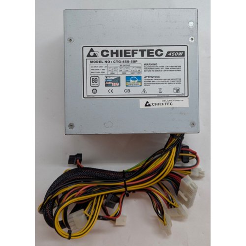 Блок живлення CHIEFTEC A-80 450W (CTG-450-80P) (Відновлено продавцем, 788356) купити з перевіркою сумісності: огляд, характеристики, ціна у Києві, Львові, Вінниці, Хмельницькому, Івано-Франківську, Україні | інтернет-магазин TELEMART.UA фото
