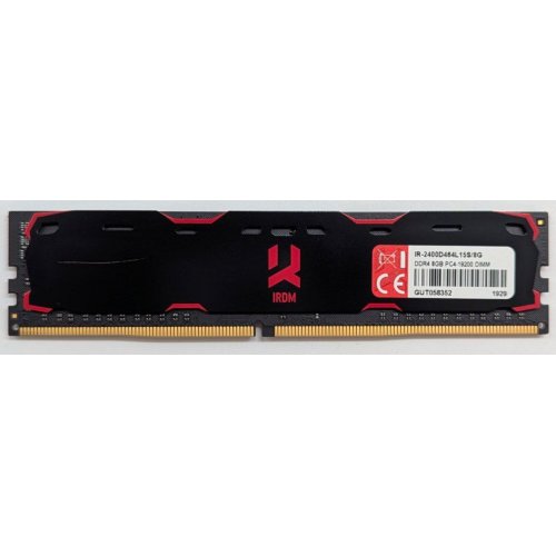 Купить Озу GoodRAM DDR4 8GB 2400Mhz IRDM Black (IR-2400D464L15S/8G) (Восстановлено продавцом, 788368) с проверкой совместимости: обзор, характеристики, цена в Киеве, Днепре, Одессе, Харькове, Украине | интернет-магазин TELEMART.UA фото