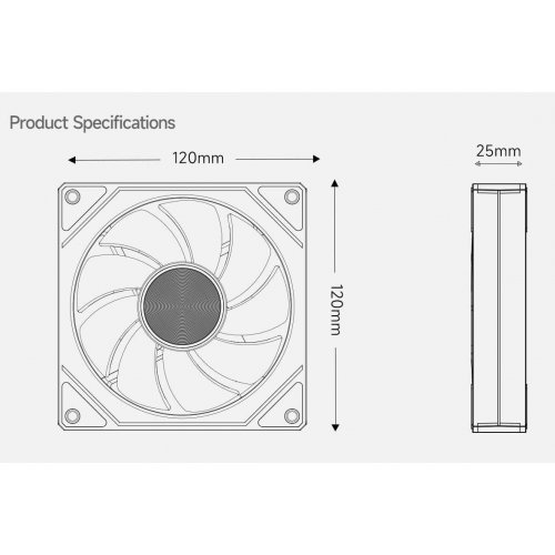 Купить Кулер для корпуса PCCooler FG120 ARGB White с проверкой совместимости: обзор, характеристики, цена в Киеве, Днепре, Одессе, Харькове, Украине | интернет-магазин TELEMART.UA фото