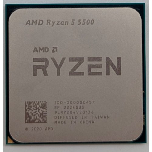 Процесор AMD Ryzen 5 5500 3.6(4.2)GHz 16MB sAM4 Box (100-100000457BOX) (Відновлено продавцем, 788534) купити з перевіркою сумісності: огляд, характеристики, ціна у Києві, Львові, Вінниці, Хмельницькому, Івано-Франківську, Україні | інтернет-магазин TELEMART.UA фото