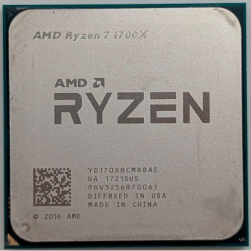 Процесор AMD Ryzen 7 1700X 3.4(3.8)GHz sAM4 Tray (YD170XBCM88AE) (Відновлено продавцем, 788535) купити з перевіркою сумісності: огляд, характеристики, ціна у Києві, Львові, Вінниці, Хмельницькому, Івано-Франківську, Україні | інтернет-магазин TELEMART.UA фото