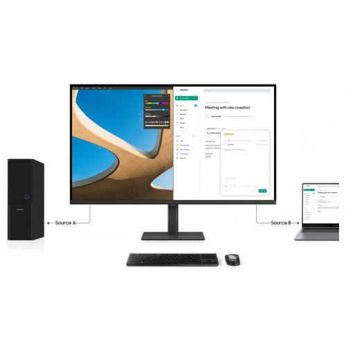 Купить Монитор Samsung 37" ViewFinity S8 S80UD (LS37D802UAIXCI) Black - цена в Харькове, Киеве, Днепре, Одессе
в интернет-магазине Telemart фото
