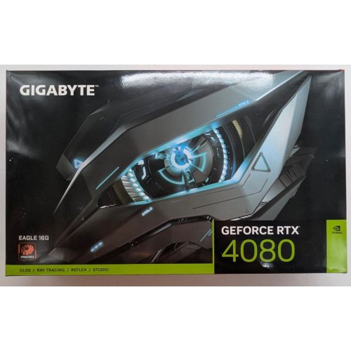 Купить Видеокарта Gigabyte GeForce RTX 4080 EAGLE 16384MB (GV-N4080EAGLE-16GD) (Восстановлено продавцом, 788551) с проверкой совместимости: обзор, характеристики, цена в Киеве, Днепре, Одессе, Харькове, Украине | интернет-магазин TELEMART.UA фото