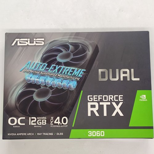 Відеокарта Asus GeForce RTX 3060 Dual OC 12288MB (DUAL-RTX3060-O12G-V2) (Відновлено продавцем, 788578) купити з перевіркою сумісності: огляд, характеристики, ціна у Києві, Львові, Вінниці, Хмельницькому, Івано-Франківську, Україні | інтернет-магазин TELEMART.UA фото