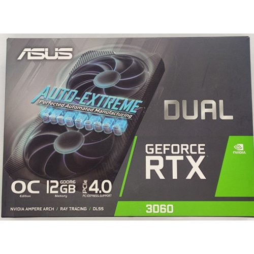 Відеокарта Asus GeForce RTX 3060 Dual OC 12288MB (DUAL-RTX3060-O12G-V2) (Відновлено продавцем, 788579) купити з перевіркою сумісності: огляд, характеристики, ціна у Києві, Львові, Вінниці, Хмельницькому, Івано-Франківську, Україні | інтернет-магазин TELEMART.UA фото