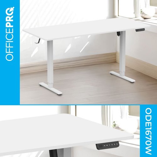 Купити Уцінка стіл з електро регулюванням висоти OfficePro ODE1670 White (Відсутні кабельні стяжкит(2шт), 788602) - ціна в Києві, Львові, Вінниці, Хмельницькому, Франківську, Україні | інтернет-магазин TELEMART.UA фото