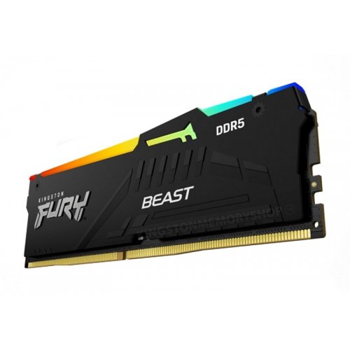 Купить Уценка озу Kingston DDR5 32GB (2x16GB) 6000Mhz FURY Beast RGB (KF560C36BBEAK2-32) (Вскрытая упаковка, 788609) с проверкой совместимости: обзор, характеристики, цена в Киеве, Днепре, Одессе, Харькове, Украине | интернет-магазин TELEMART.UA фото