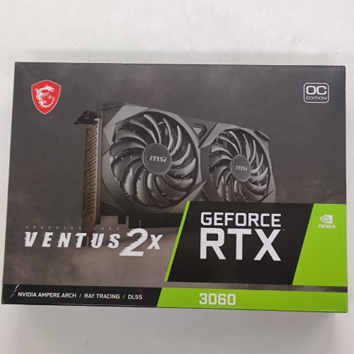 Відеокарта MSI GeForce RTX 3060 VENTUS 2X OC 12288MB (RTX 3060 VENTUS 2X 12G OC) (Відновлено продавцем, 788619) купити з перевіркою сумісності: огляд, характеристики, ціна у Києві, Львові, Вінниці, Хмельницькому, Івано-Франківську, Україні | інтернет-магазин TELEMART.UA фото