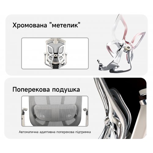 Ергономічне крісло GT Chair Dvary X Pro Grey купити в Україні: Київ, Львів, Хмельницький, Тернопіль, Івано-Франківськ | Низька ціна, відгуки, характеристики від TELEMART фото