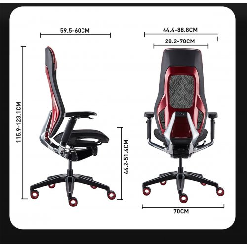 Эргономичное кресло GT Chair ROC CHAIR R9-X Black/Red купить в Украине: Киев, Днепр, Харьков, Одесса  | Низкая цена, отзывы, характеристики от TELEMART фото