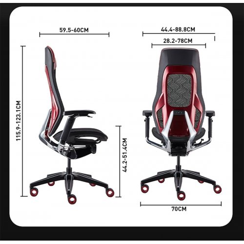 Эргономичное кресло GT Chair ROC CHAIR R9-X Black/Red купить в Украине | Telemart фото