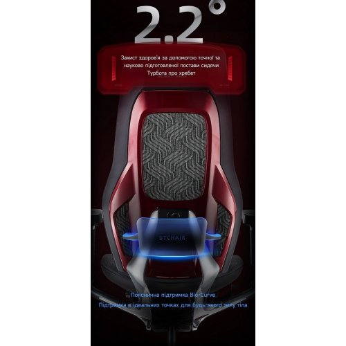 Эргономичное кресло GT Chair ROC CHAIR R9-X Black/Red купить в Украине | Telemart фото