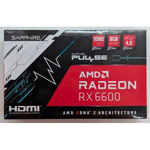 Купить Видеокарта Sapphire Radeon RX 6600 PULSE 8192MB (11310-01-20G) (Восстановлено продавцом, 788688) с проверкой совместимости: обзор, характеристики, цена в Киеве, Днепре, Одессе, Харькове, Украине | интернет-магазин TELEMART.UA фото