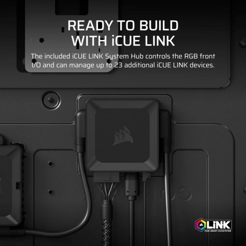 Корпус Corsair iCUE LINK 9000D RGB AIRFLOW Tempered Glass без БЖ (CC-9011273-WW) Black купити з перевіркою сумісності: огляд, характеристики, ціна у Києві, Львові, Вінниці, Хмельницькому, Івано-Франківську, Україні | інтернет-магазин TELEMART.UA фото
