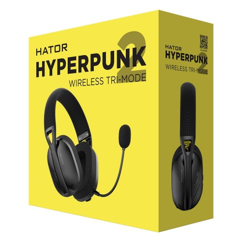 Купити Уцінка навушники HATOR Hyperpunk 2 Wireless Tri-mode (HTA-855) Black (Сліди використання, 788877) - ціна в Києві, Львові, Вінниці, Хмельницькому, Франківську, Україні | інтернет-магазин TELEMART.UA фото