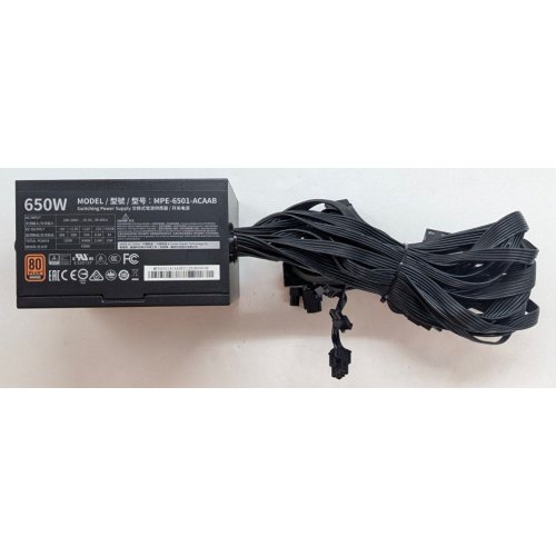 Купить Блок питания Cooler Master MWE V2 650W (MPE-6501-ACAAB-EU) (Восстановлено продавцом, 788922) с проверкой совместимости: обзор, характеристики, цена в Киеве, Днепре, Одессе, Харькове, Украине | интернет-магазин TELEMART.UA фото