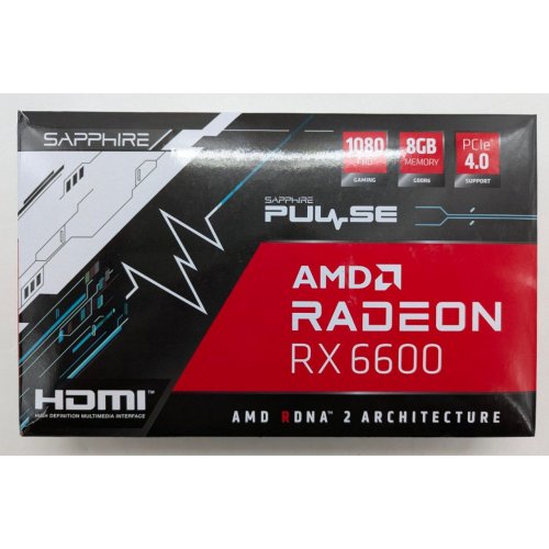 Відеокарта Sapphire Radeon RX 6600 PULSE 8192MB (11310-01-20G) (Відновлено продавцем, 788930) купити з перевіркою сумісності: огляд, характеристики, ціна у Києві, Львові, Вінниці, Хмельницькому, Івано-Франківську, Україні | інтернет-магазин TELEMART.UA фото