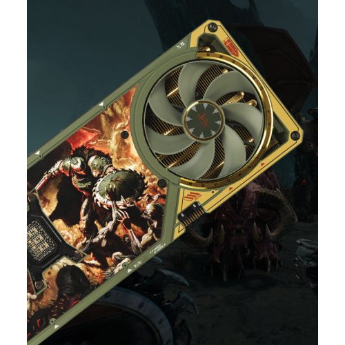 Відеокарта Asus ROG Astral GeForce RTX 5080 DOOM Edition OC 16384MB (ROG-ASTRAL-RTX5080-O16G-DOOM-EDITION) купити з перевіркою сумісності: огляд, характеристики, ціна у Києві, Львові, Вінниці, Хмельницькому, Івано-Франківську, Україні | інтернет-магазин TELEMART.UA фото