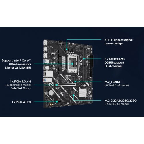 Материнська плата Asus PRIME H810M-E (s1851, Intel H810) купити з перевіркою сумісності: огляд, характеристики, ціна у Києві, Львові, Вінниці, Хмельницькому, Івано-Франківську, Україні | інтернет-магазин TELEMART.UA фото