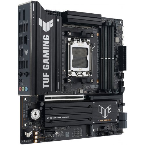 Купить Материнская плата Asus TUF GAMING B850M-PLUS WIFI7 (sAM5, AMD B850) с проверкой совместимости: обзор, характеристики, цена в Киеве, Днепре, Одессе, Харькове, Украине | интернет-магазин TELEMART.UA фото