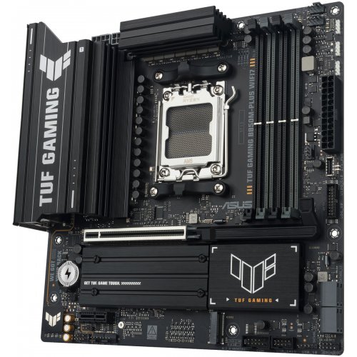 Купить Материнская плата Asus TUF GAMING B850M-PLUS WIFI7 (sAM5, AMD B850) с проверкой совместимости: обзор, характеристики, цена в Киеве, Днепре, Одессе, Харькове, Украине | интернет-магазин TELEMART.UA фото