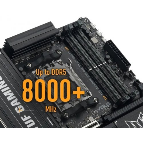 Купить Материнская плата Asus TUF GAMING B850M-PLUS WIFI7 (sAM5, AMD B850) с проверкой совместимости: обзор, характеристики, цена в Киеве, Днепре, Одессе, Харькове, Украине | интернет-магазин TELEMART.UA фото