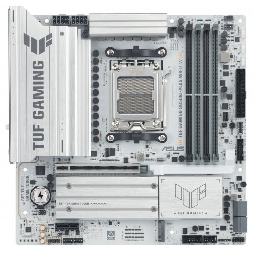 Материнська плата Asus TUF GAMING B850M-PLUS WIFI7 W (sAM5, AMD B850) купити з перевіркою сумісності: огляд, характеристики, ціна у Києві, Львові, Вінниці, Хмельницькому, Івано-Франківську, Україні | інтернет-магазин TELEMART.UA фото