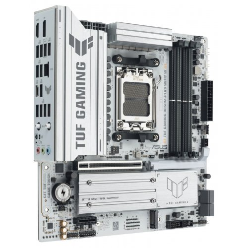 Материнська плата Asus TUF GAMING B850M-PLUS WIFI7 W (sAM5, AMD B850) купити з перевіркою сумісності: огляд, характеристики, ціна у Києві, Львові, Вінниці, Хмельницькому, Івано-Франківську, Україні | інтернет-магазин TELEMART.UA фото