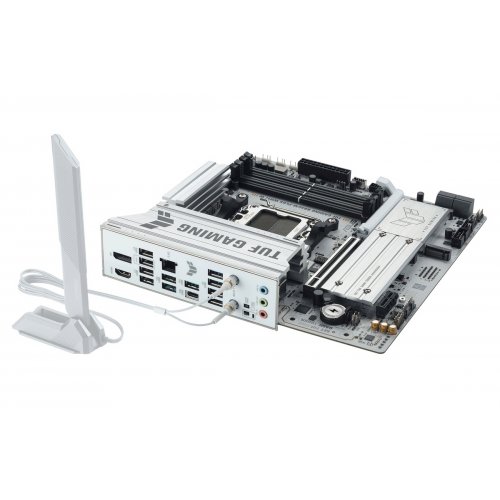 Материнська плата Asus TUF GAMING B850M-PLUS WIFI7 W (sAM5, AMD B850) купити з перевіркою сумісності: огляд, характеристики, ціна у Києві, Львові, Вінниці, Хмельницькому, Івано-Франківську, Україні | інтернет-магазин TELEMART.UA фото