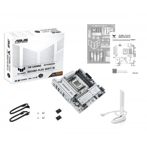 Материнська плата Asus TUF GAMING B850M-PLUS WIFI7 W (sAM5, AMD B850) купити з перевіркою сумісності: огляд, характеристики, ціна у Києві, Львові, Вінниці, Хмельницькому, Івано-Франківську, Україні | інтернет-магазин TELEMART.UA фото