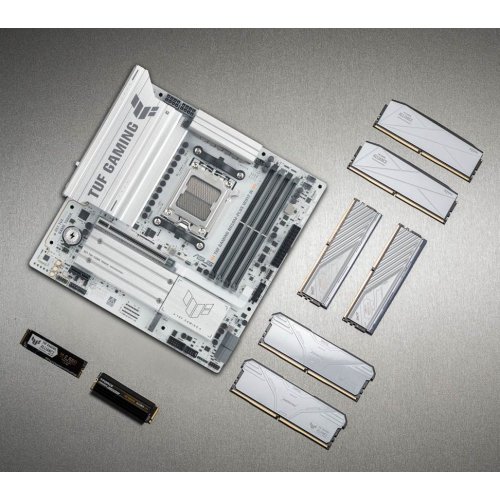 Материнська плата Asus TUF GAMING B850M-PLUS WIFI7 W (sAM5, AMD B850) купити з перевіркою сумісності: огляд, характеристики, ціна у Києві, Львові, Вінниці, Хмельницькому, Івано-Франківську, Україні | інтернет-магазин TELEMART.UA фото